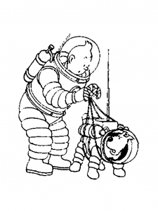 Image de Tintin à imprimer et colorier