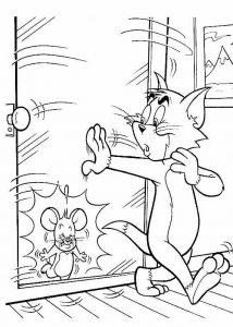 Coloriage de Tom et Jerry à colorier pour enfants