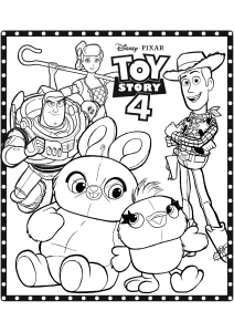Coloriage de Toy Story 4 à telecharger gratuitement
