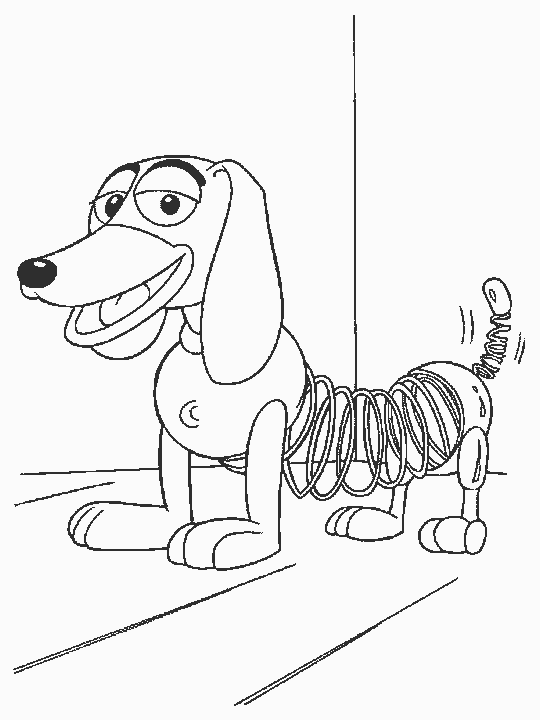 Le chien rigolo de Toy Story, qui s'allonge avec ses ressor : Zigzag