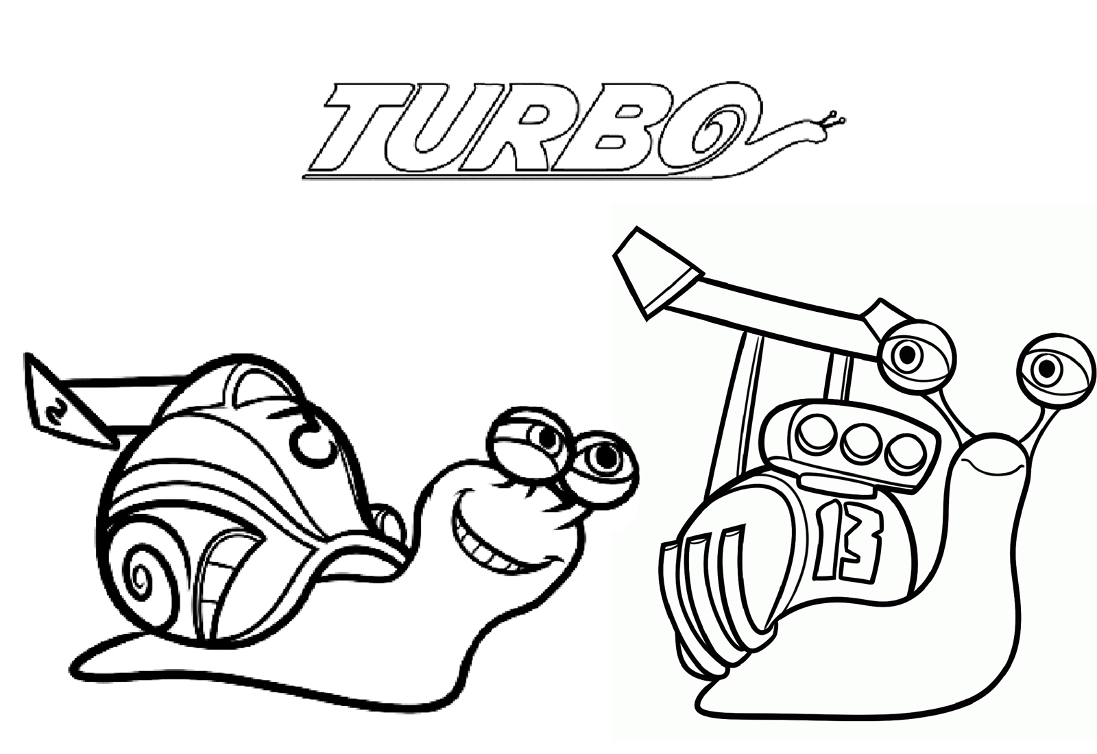 Coloriage Turbo L Escargot A Imprimer | Imprimer et Obtenir une Coloriage Gratuit Ici