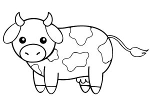 Simple coloriage d'une vache
