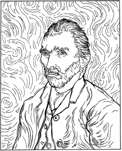 Dessin de Van Gogh gratuit à télécharger et colorier