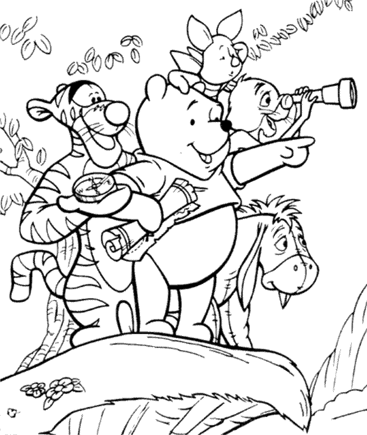 Image De Winnie L Ourson A Telecharger Et Colorier Coloriage Winnie L Ourson Et Ses Amis Coloriages Pour Enfants