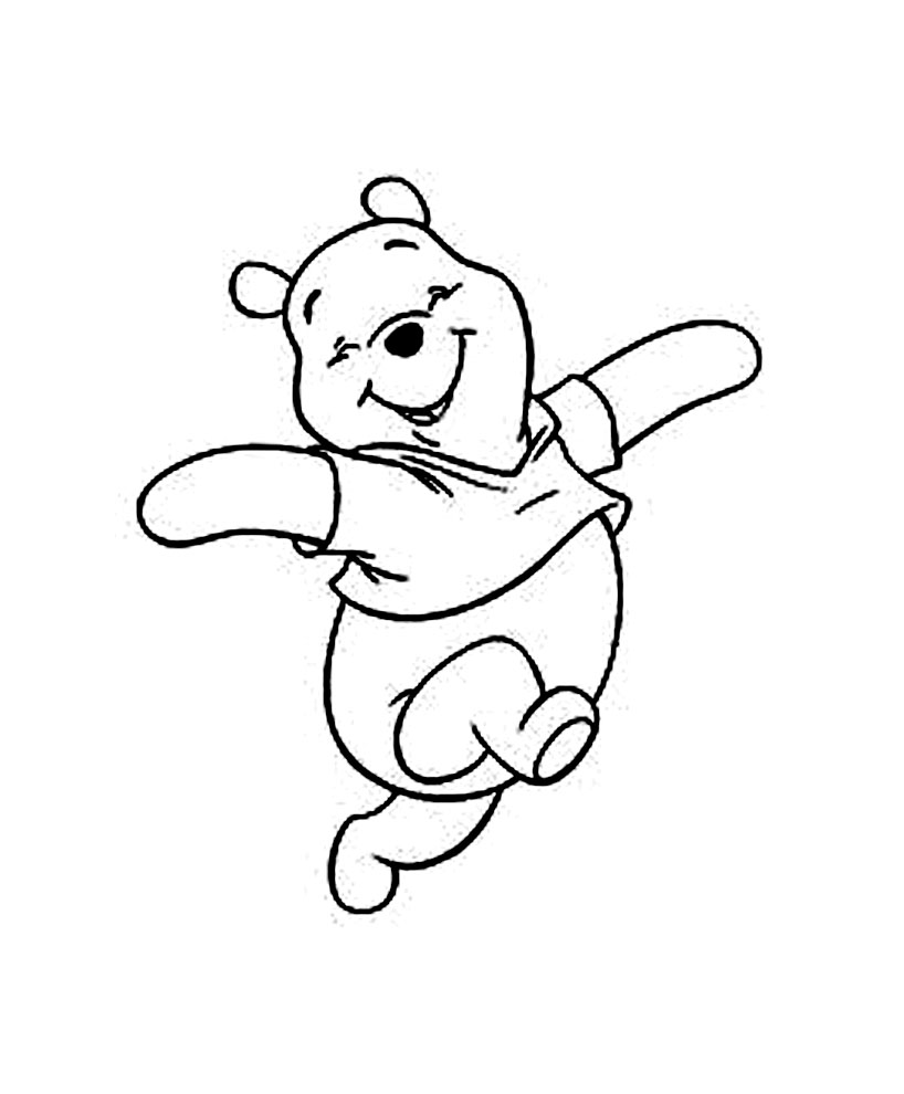 Dessin De Winnie Coloriage de Winnie l'ourson pour enfants - Coloriage Winnie l'ourson et  ses amis pour enfants