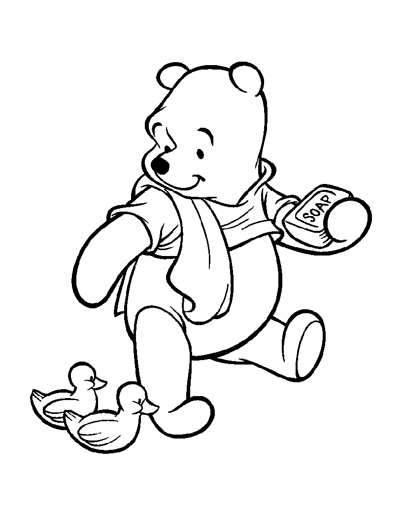 Dessin De Winnie Coloriage de Winnie l'ourson à telecharger gratuitement - Coloriage Winnie  l'ourson et ses amis pour enfants