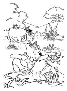 Coloriage de Winnie l'ourson à imprimer gratuitement