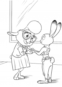 Coloriage zootopie attention judy